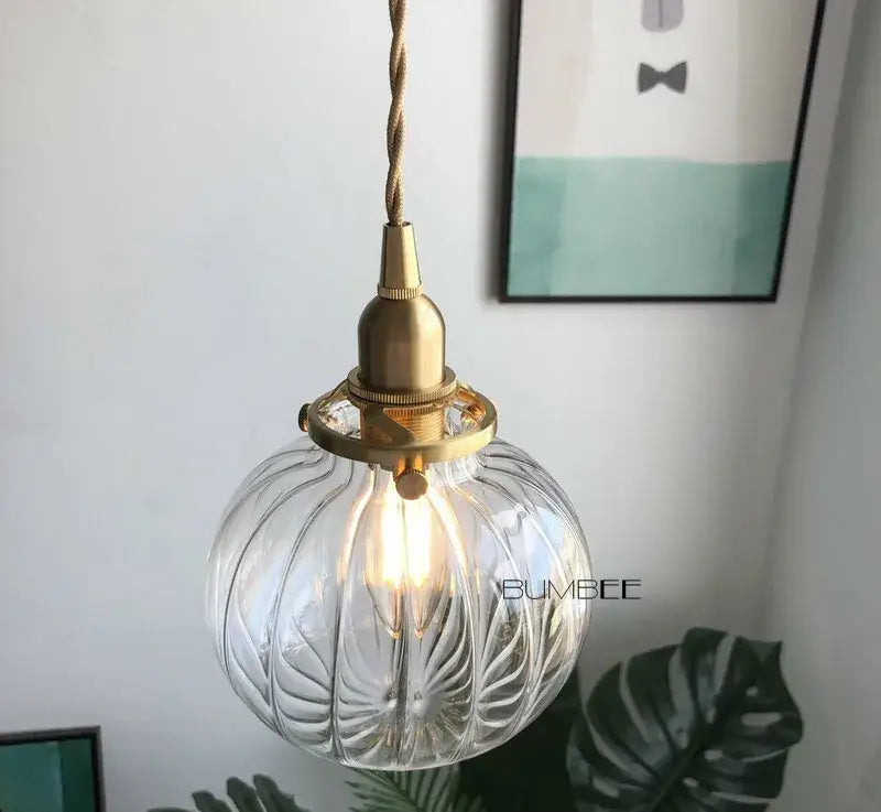 Teal Brass Glass Chandelier