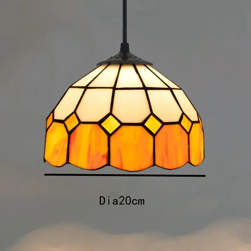 Colorful Tiffany Glass Chandelier