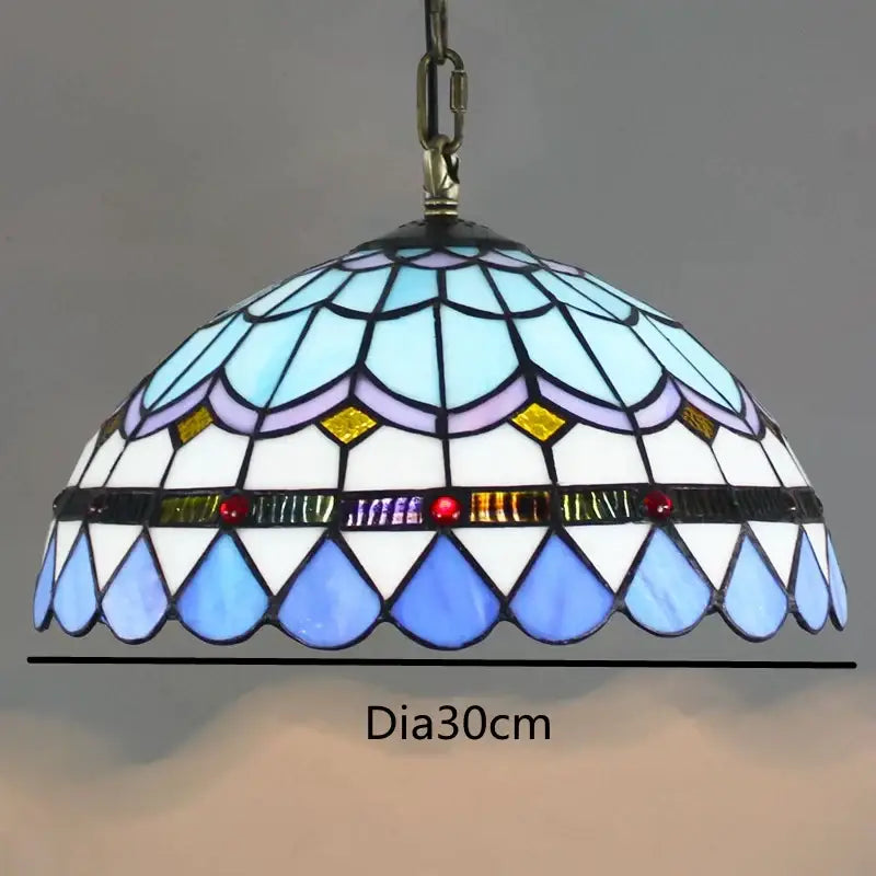 Colorful Tiffany Glass Chandelier