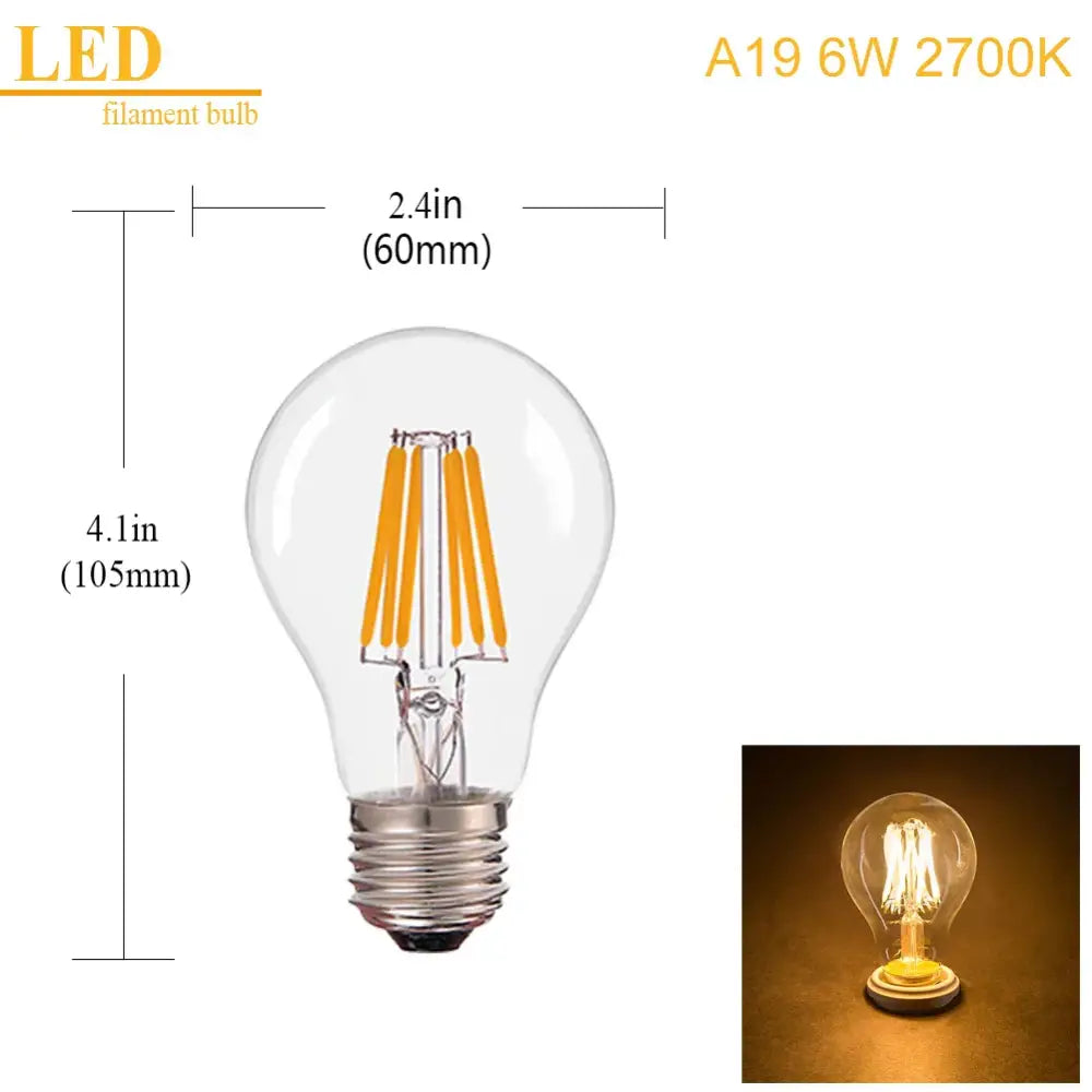Warm White Edison LED Bulbs