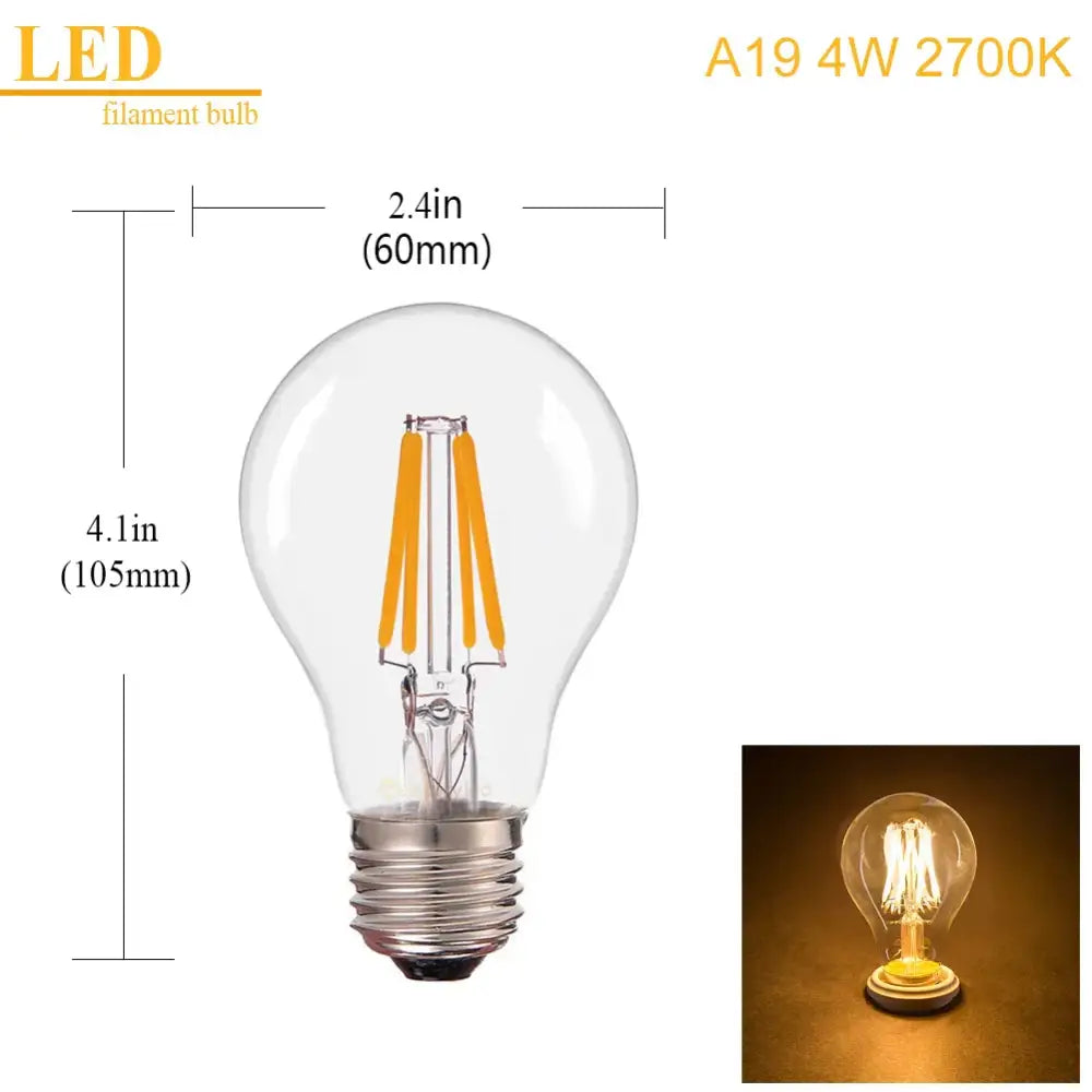 Warm White Edison LED Bulbs