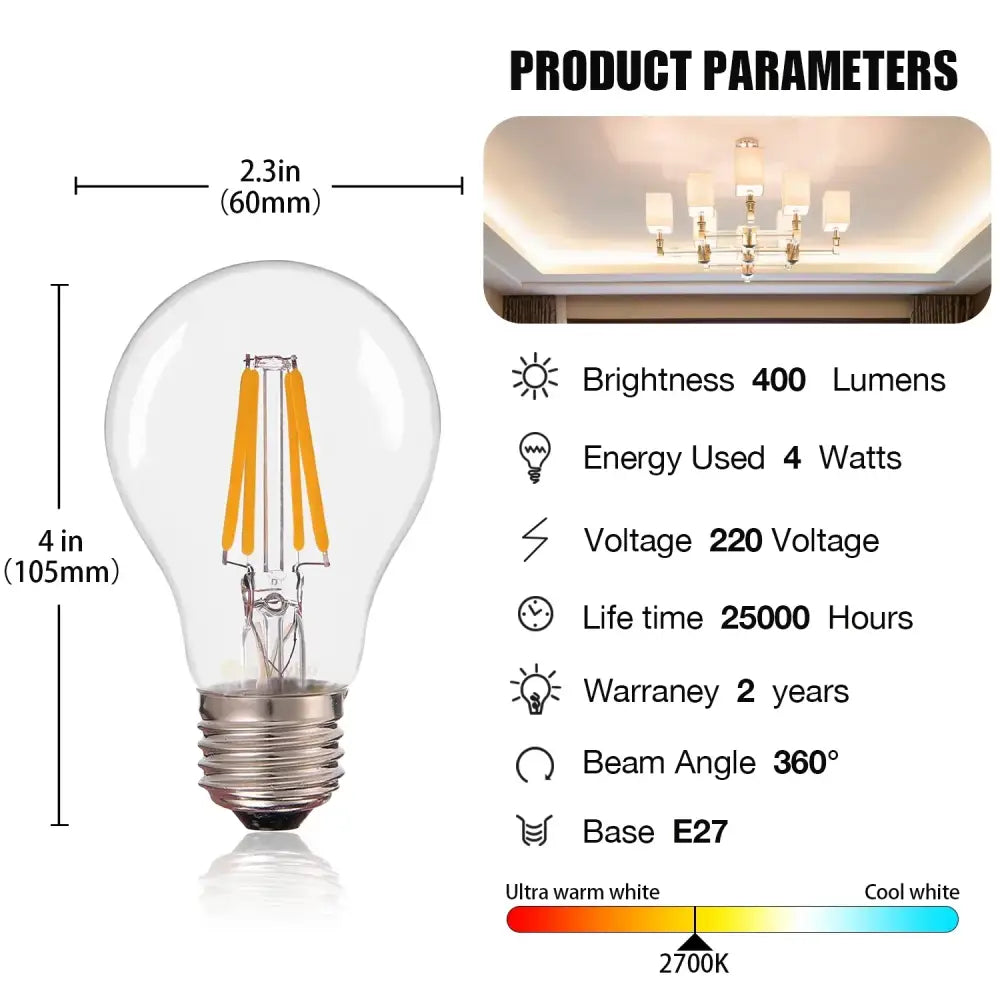 Warm White Edison LED Bulbs