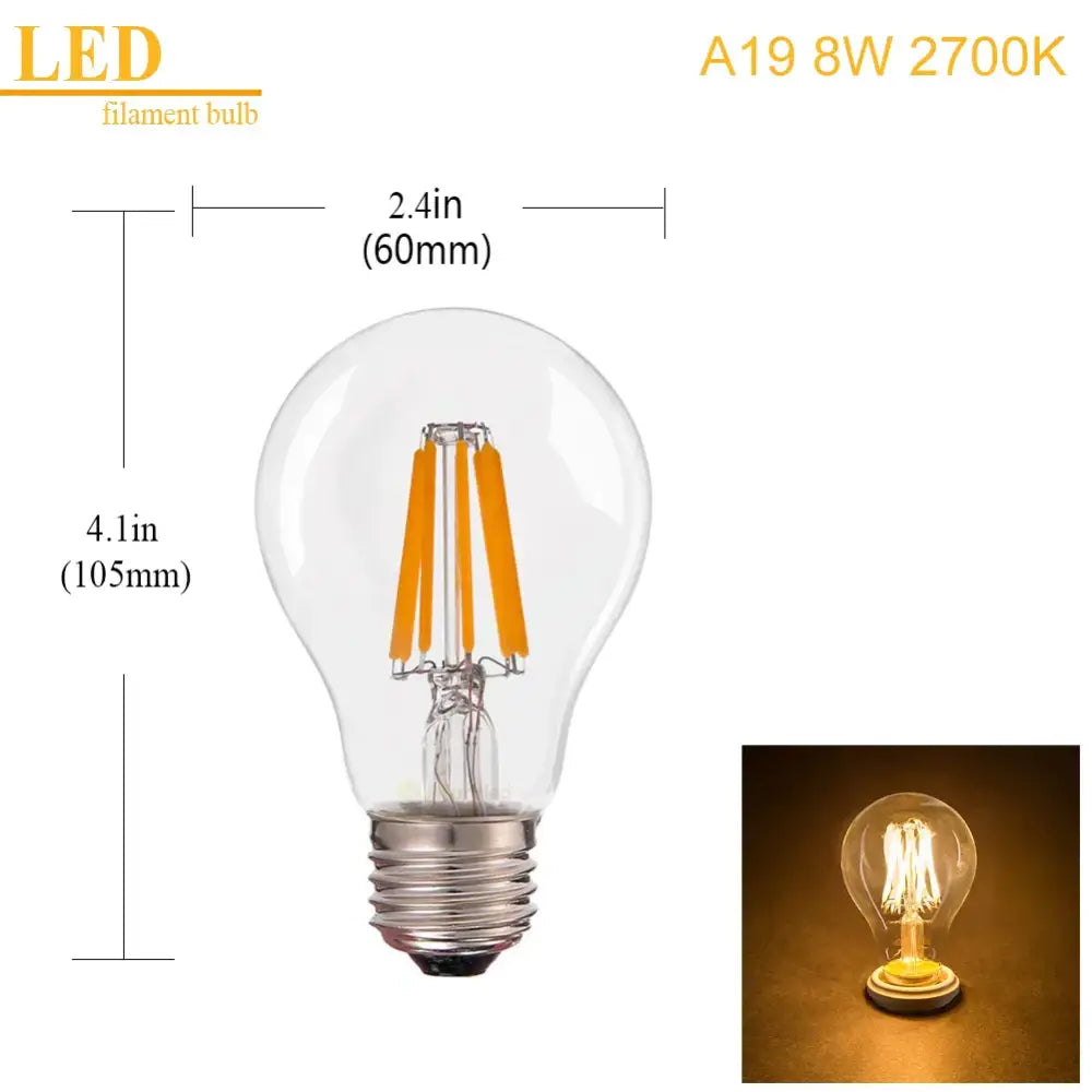 Warm White Edison LED Bulbs