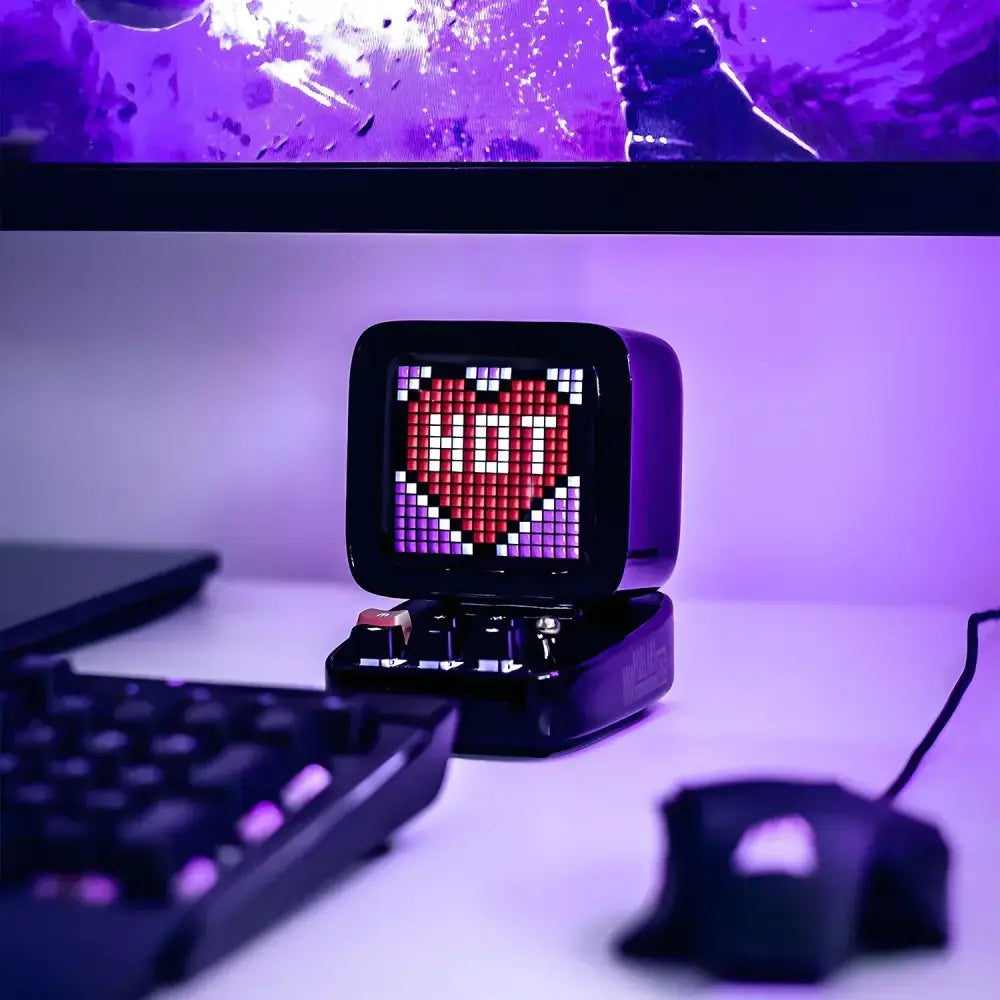 White Pixel Art Speaker
