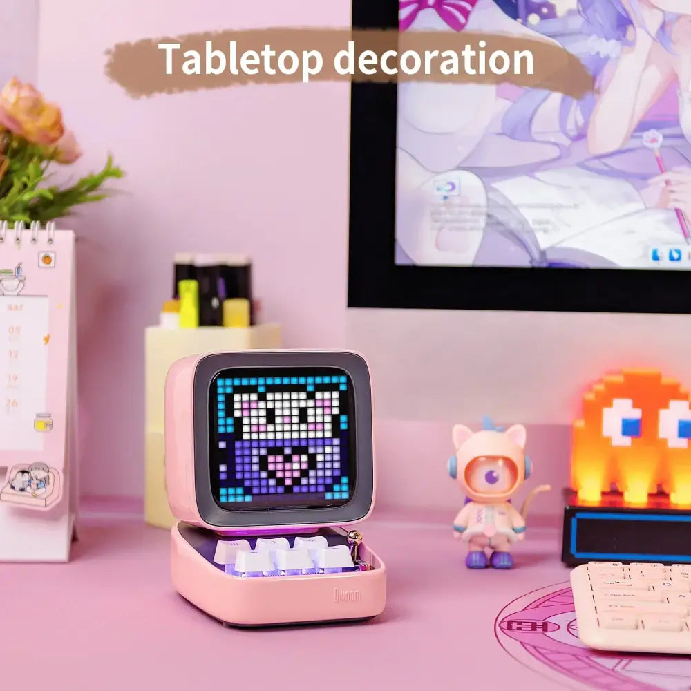 White Pixel Art Speaker