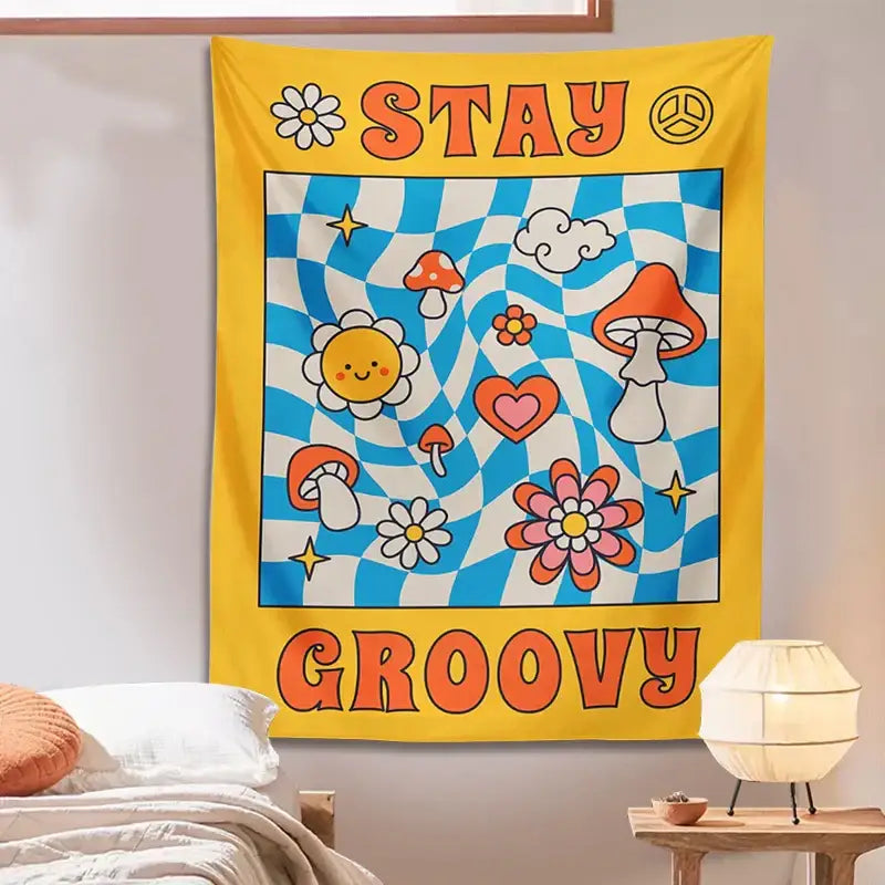 Groovy Mushroom Tapestry Decor