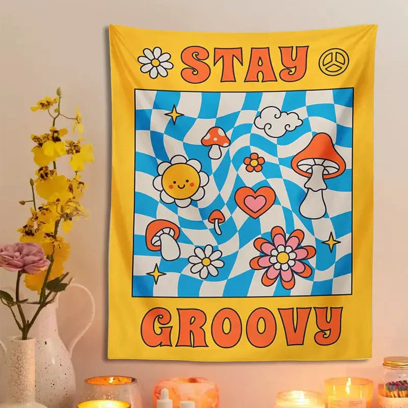 Groovy Mushroom Tapestry Decor