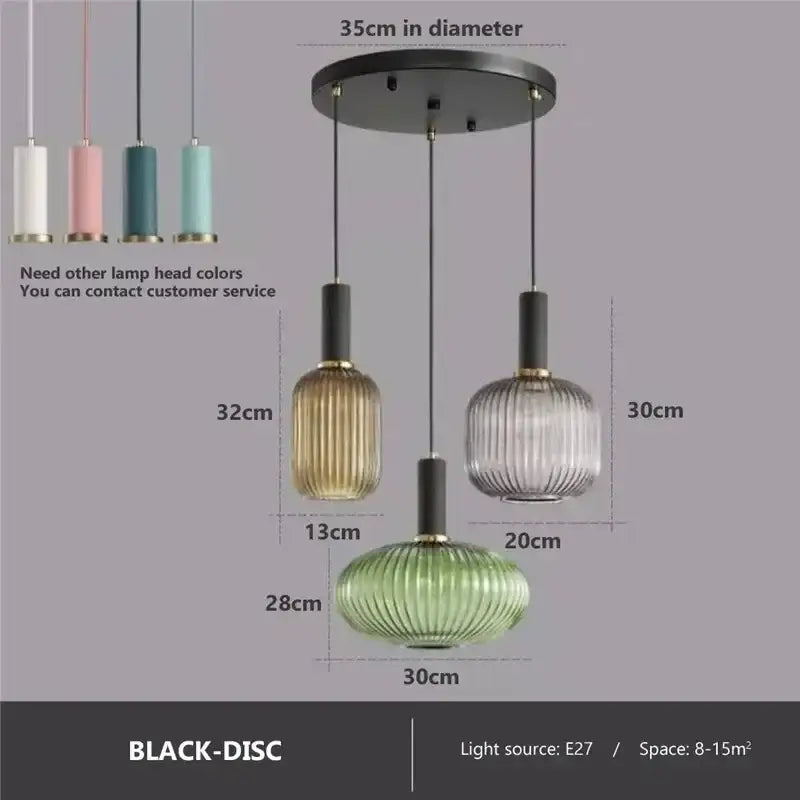 Colorful Glass Pendant Light