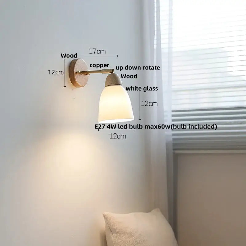 Ceramic Wood Wall Sconce