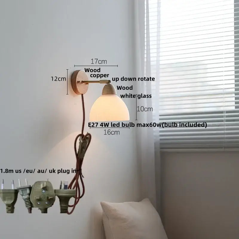 Ceramic Wood Wall Sconce