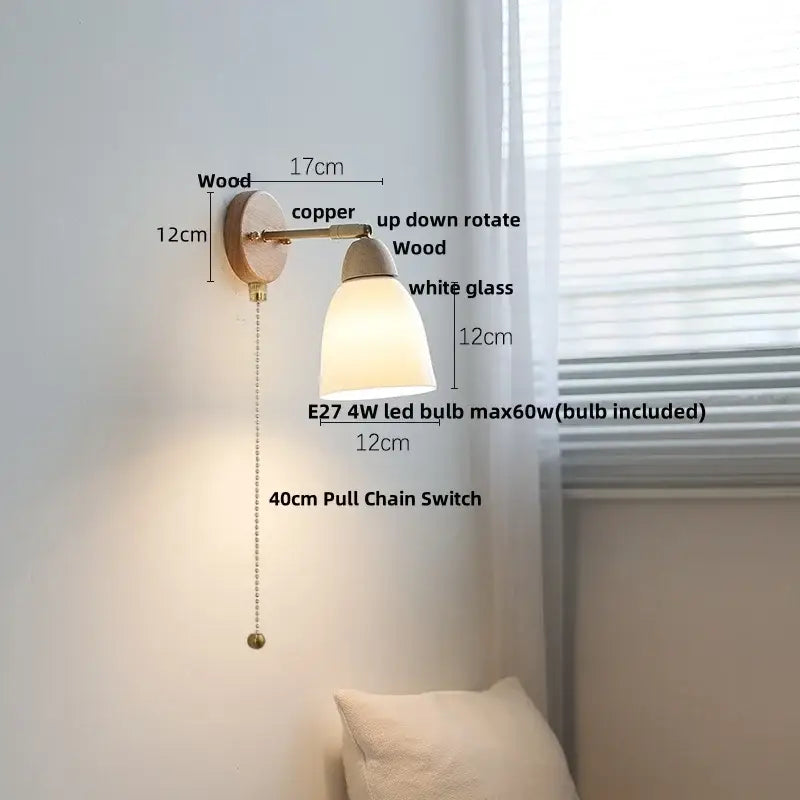 Ceramic Wood Wall Sconce