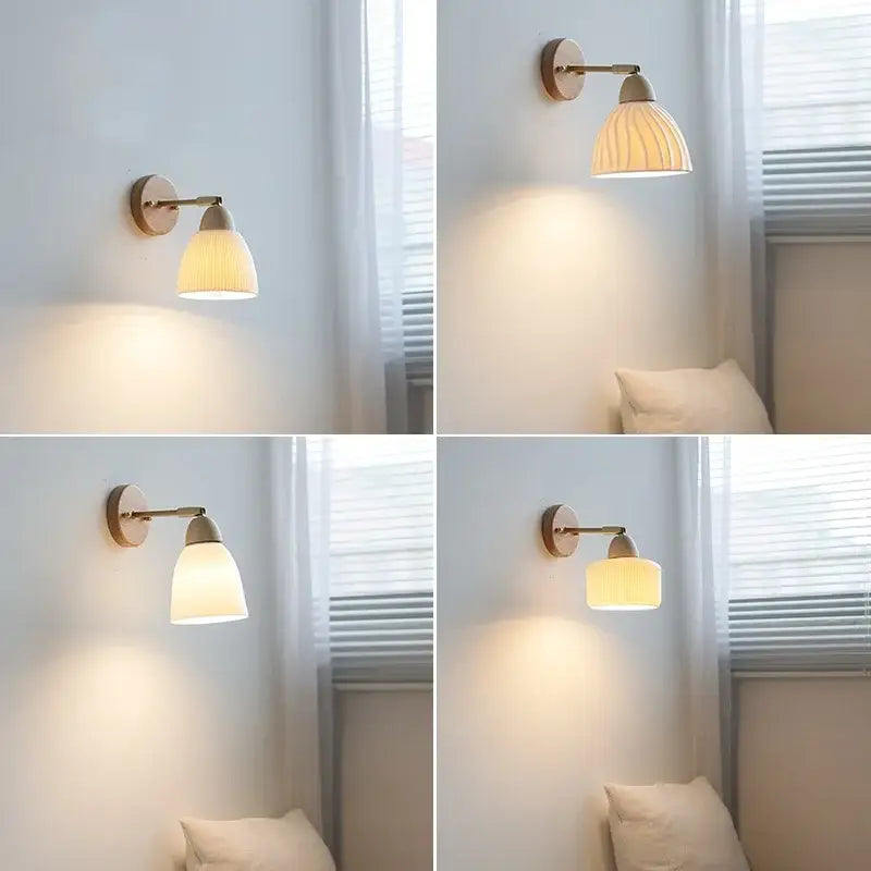 Ceramic Wood Wall Sconce