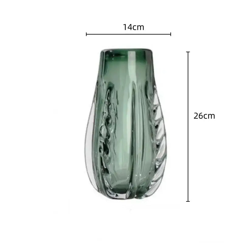 Emerald Crystal Table Vase
