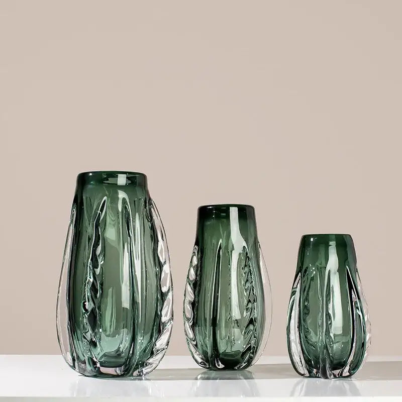 Emerald Crystal Table Vase