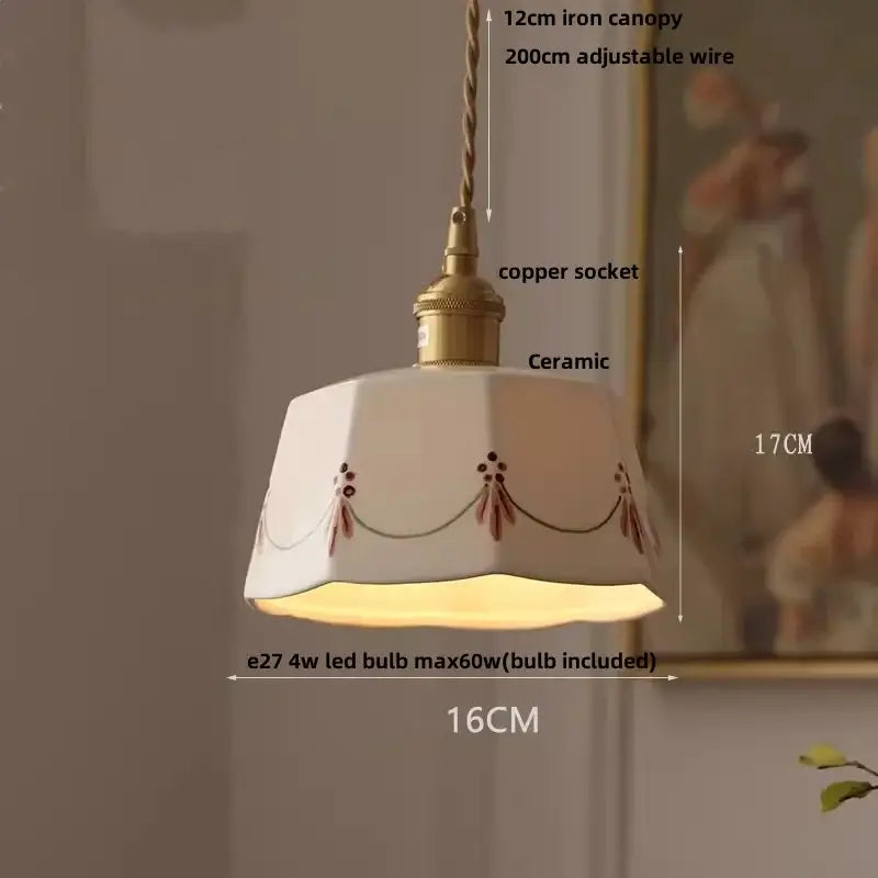 Walnut Ceramic Pendant Lamp