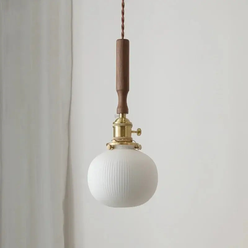 Walnut Ceramic Pendant Lamp