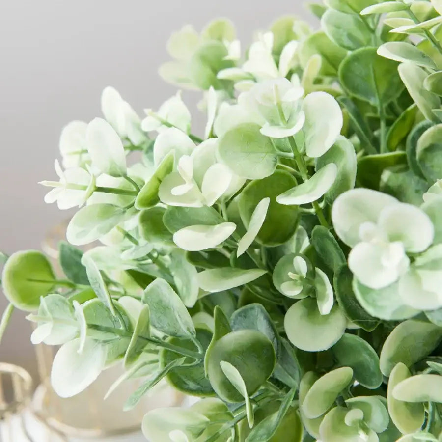 Glass Eucalyptus Leaves Vase