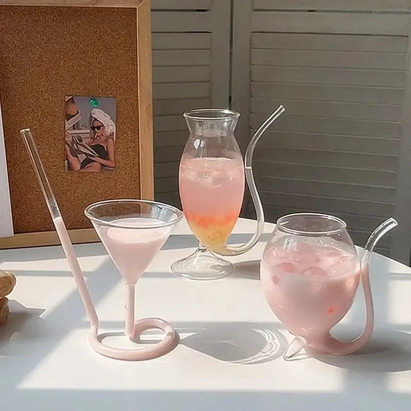 Heart Glass Couple Mugs