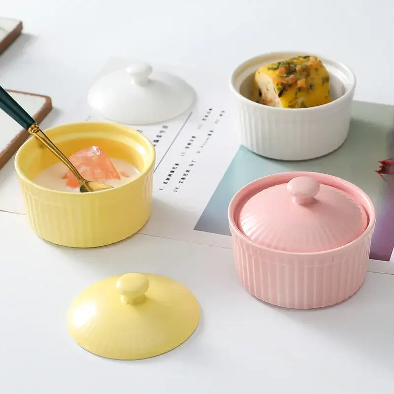 Pink Ceramic Dessert Bowl