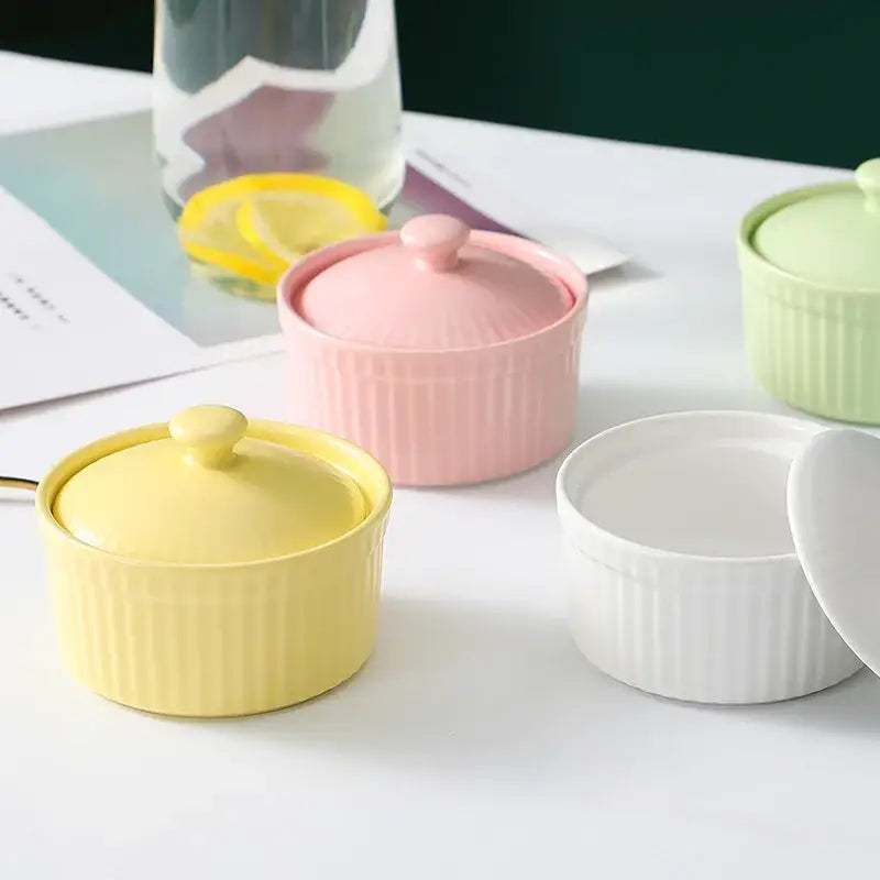 Pink Ceramic Dessert Bowl