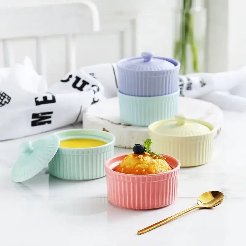 Pink Ceramic Dessert Bowl