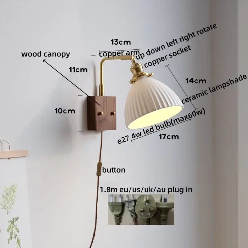 White Ceramic Wall Lamp