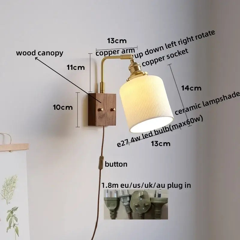 White Ceramic Wall Lamp