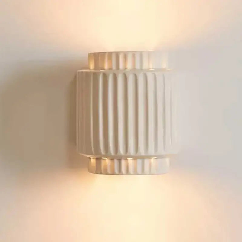 White Resin Wall Sconce