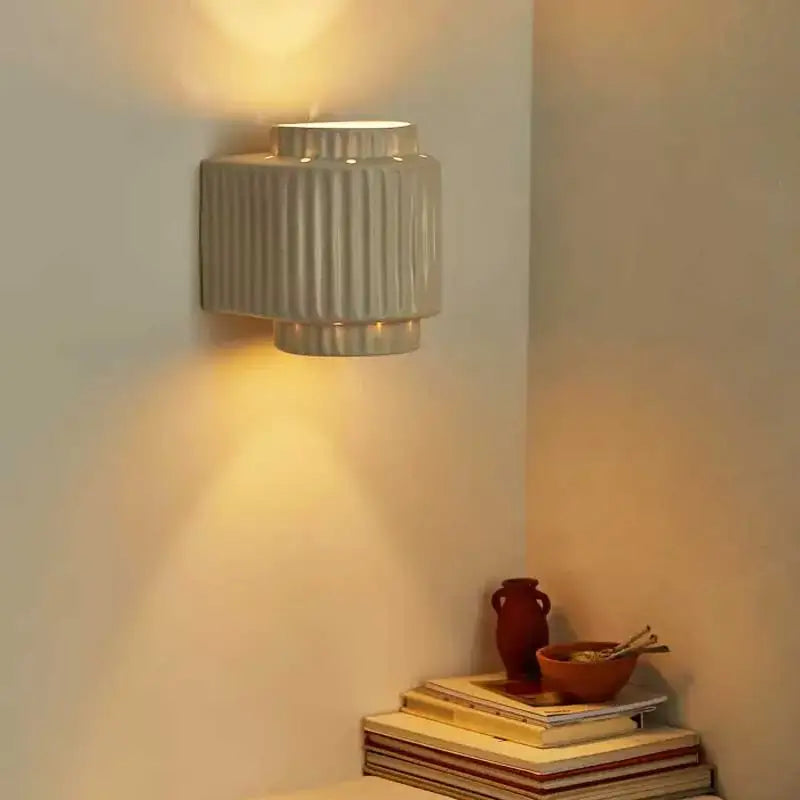White Resin Wall Sconce