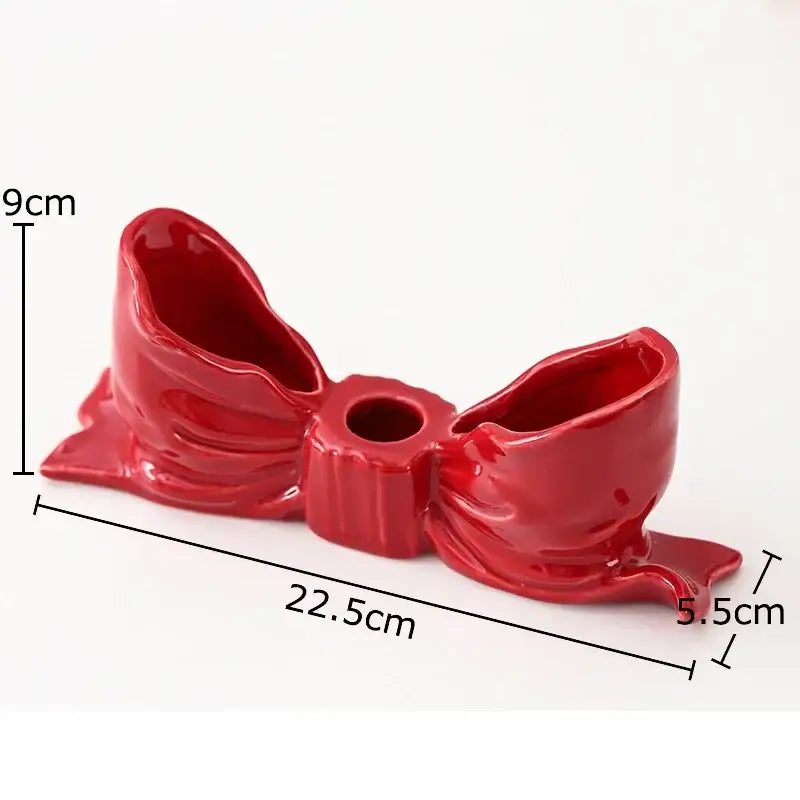 Pink Ceramic Bowknot Holder