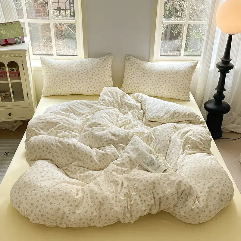 Pink Cotton Floral Bedding