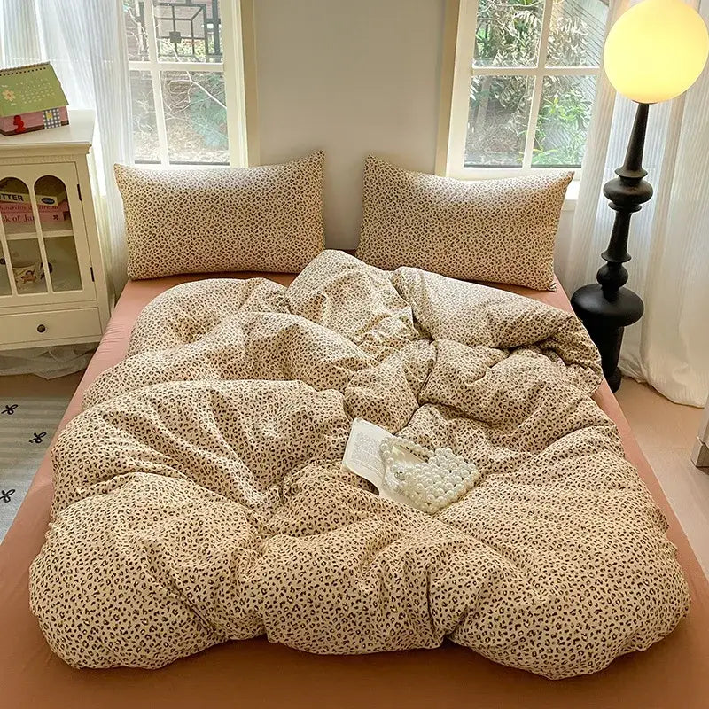 Pink Cotton Floral Bedding