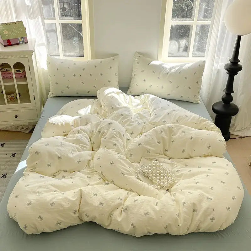 Pink Cotton Floral Bedding
