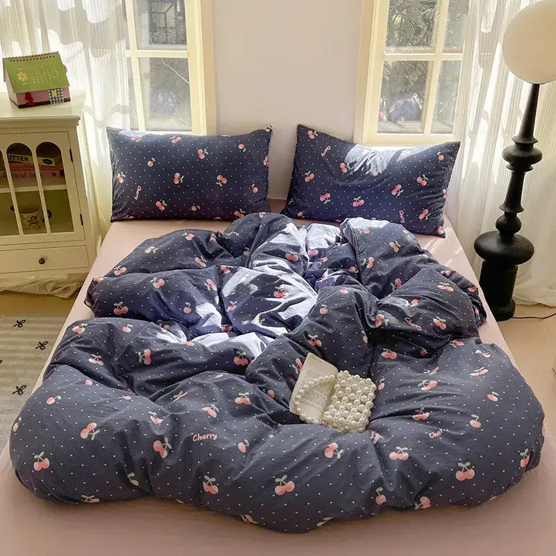Pink Cotton Floral Bedding