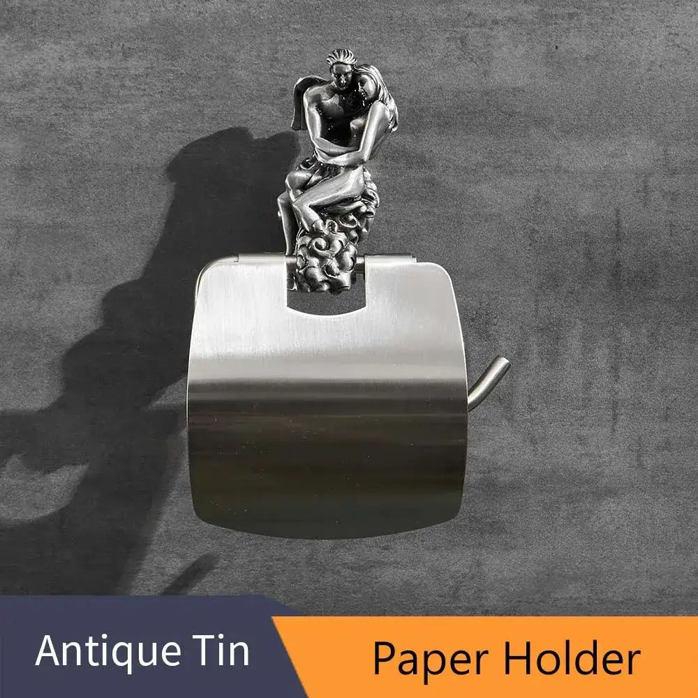 Silver Angel Bathroom Set