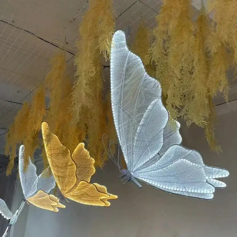 White Gold Butterfly Lamp