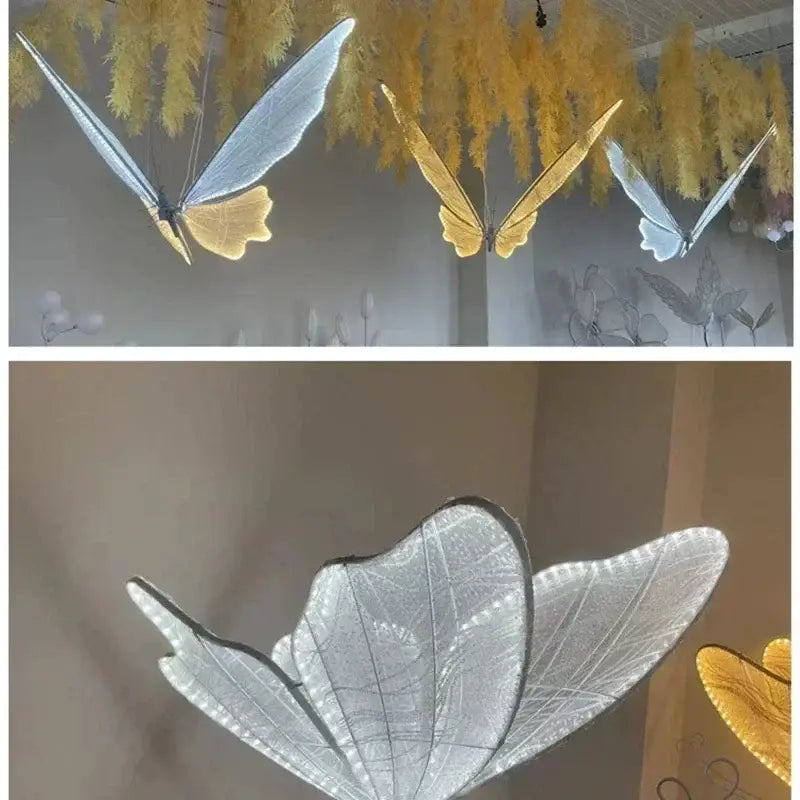 White Gold Butterfly Lamp