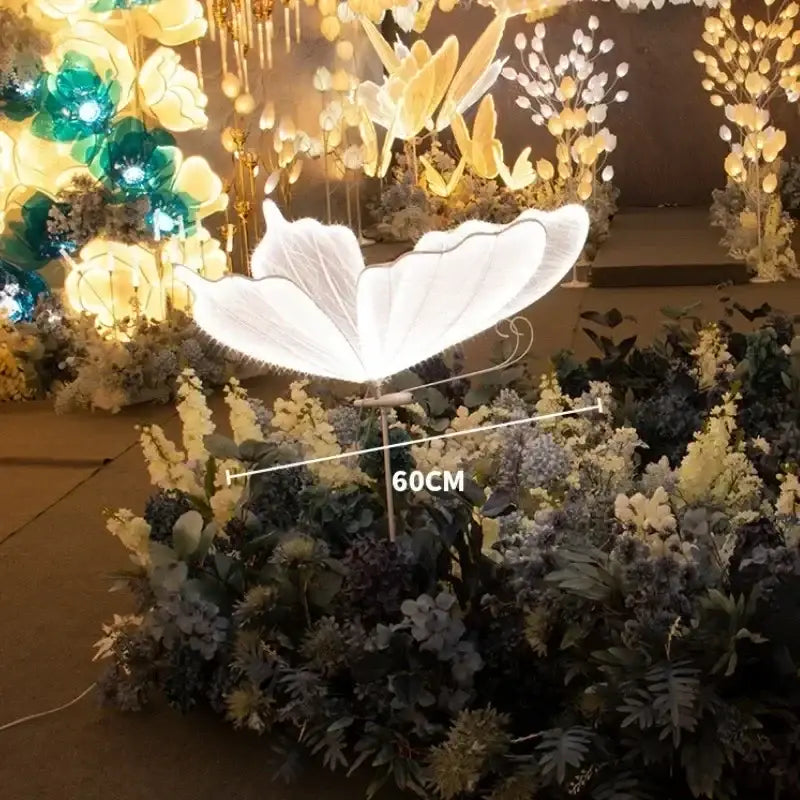 White Gold Butterfly Lamp