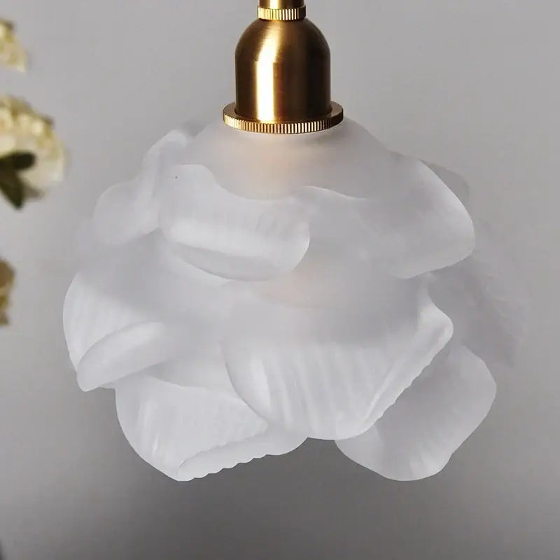 White Glass Pendant Light with E14 Base