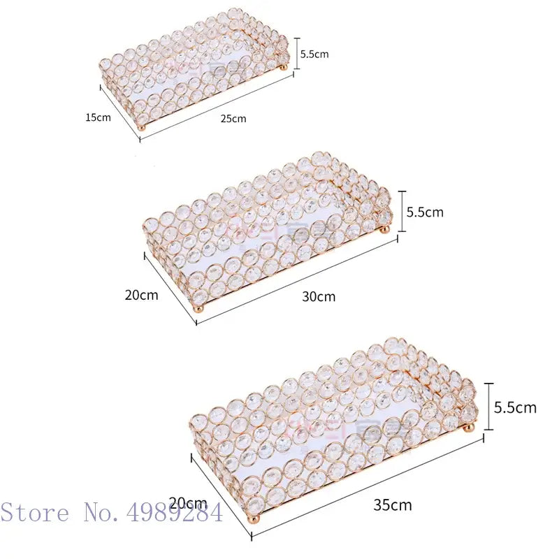 Gold Crystal Tissue Box