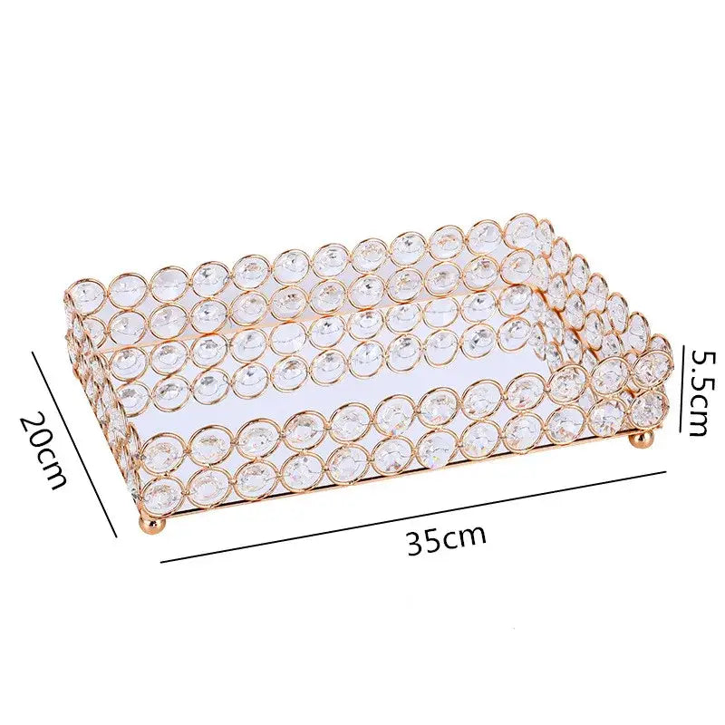 Gold Crystal Tissue Box