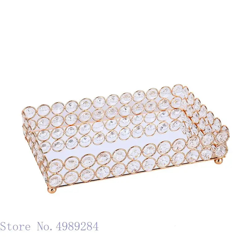 Gold Crystal Tissue Box