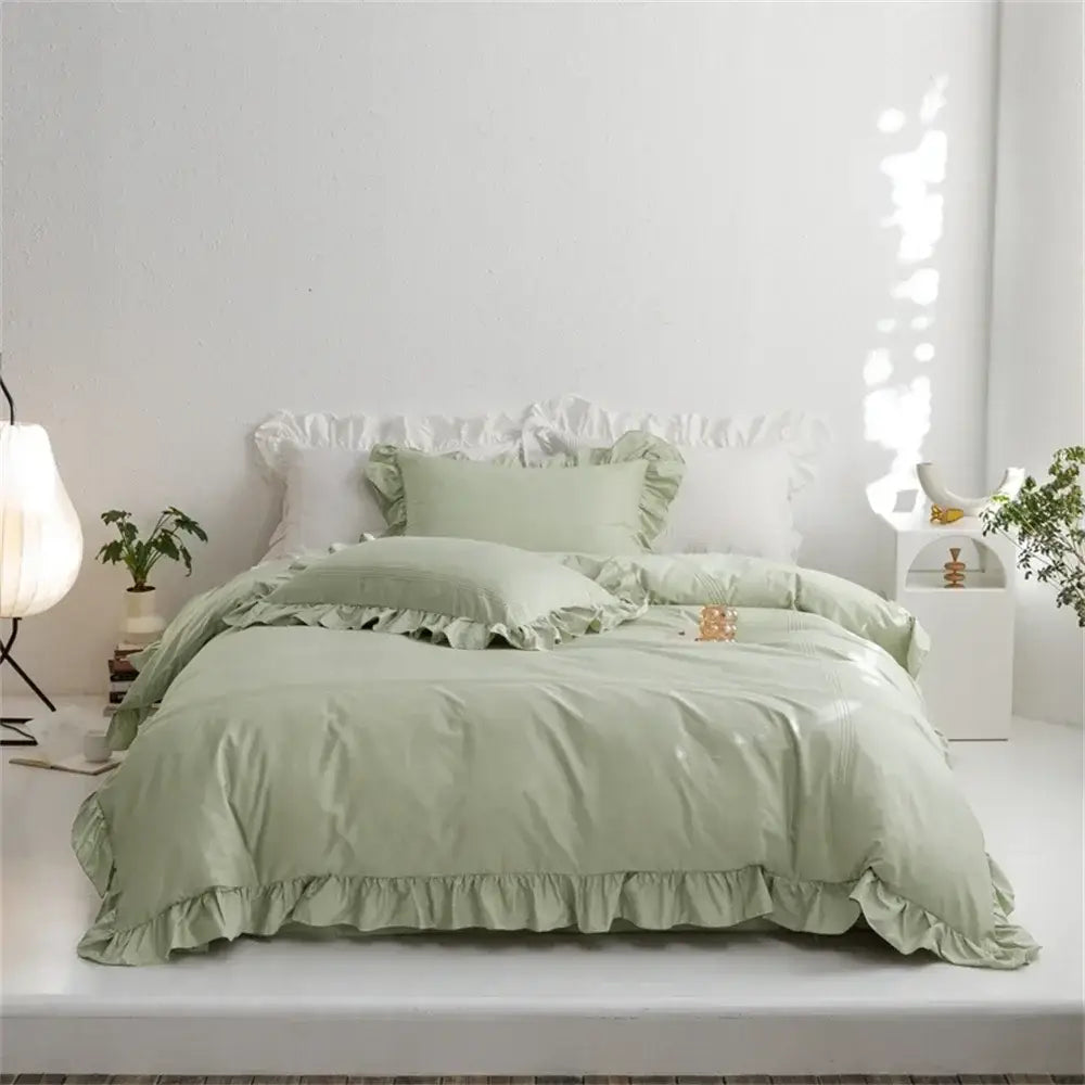 Light Green Cotton Bedding
