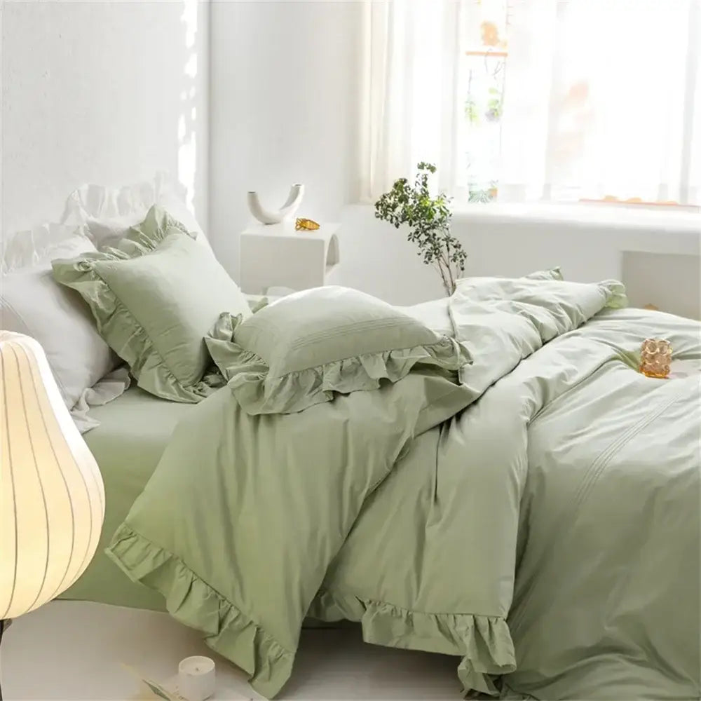 Light Green Cotton Bedding