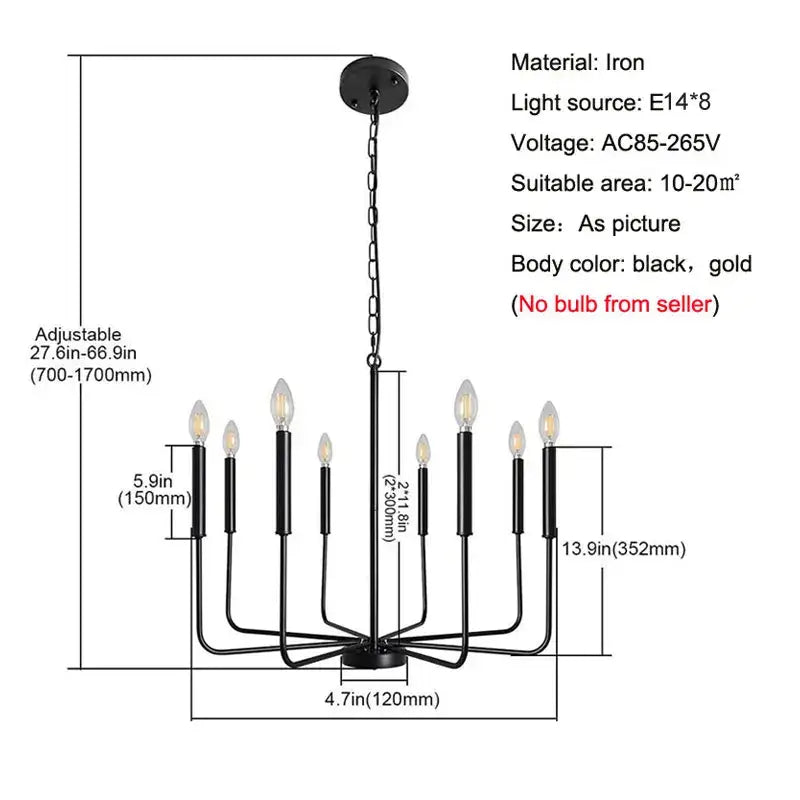 Black Iron Chandelier