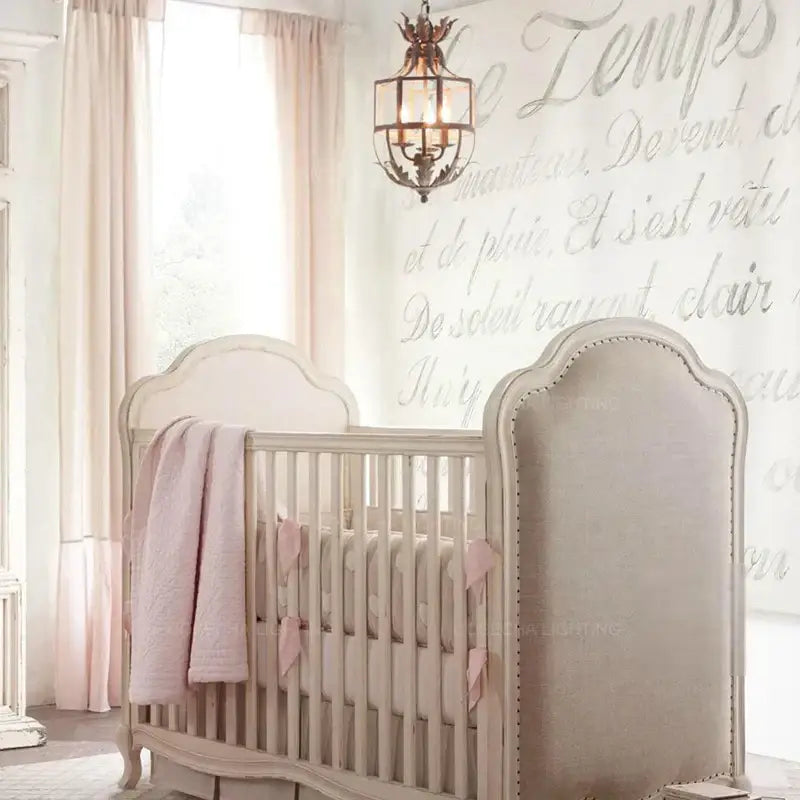 Grey Gold Cage Chandelier
