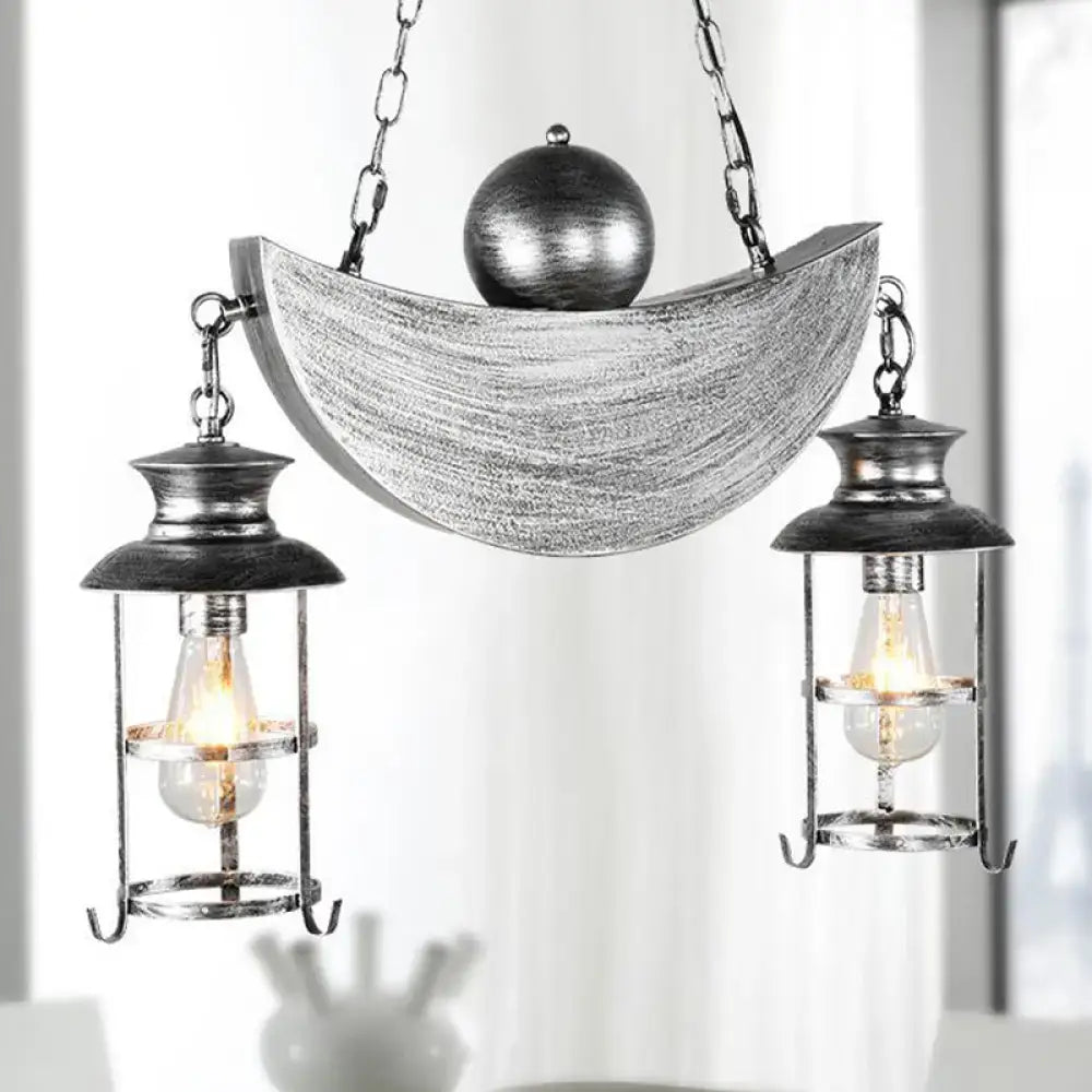 Brass Silver Island Lamp