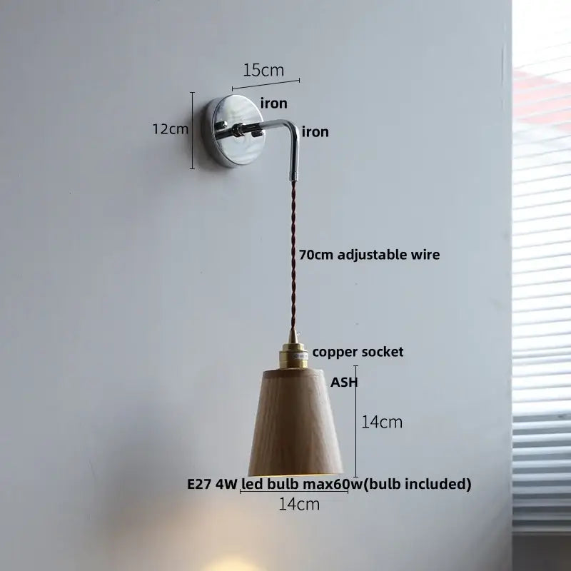 Ash Wood Wall Light