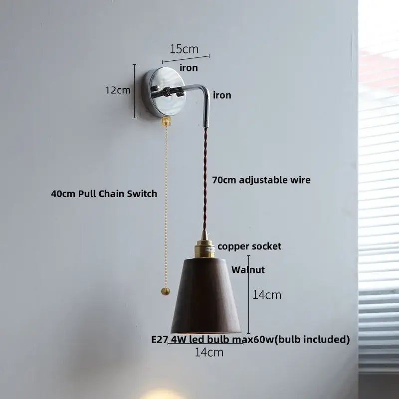 Ash Wood Wall Light