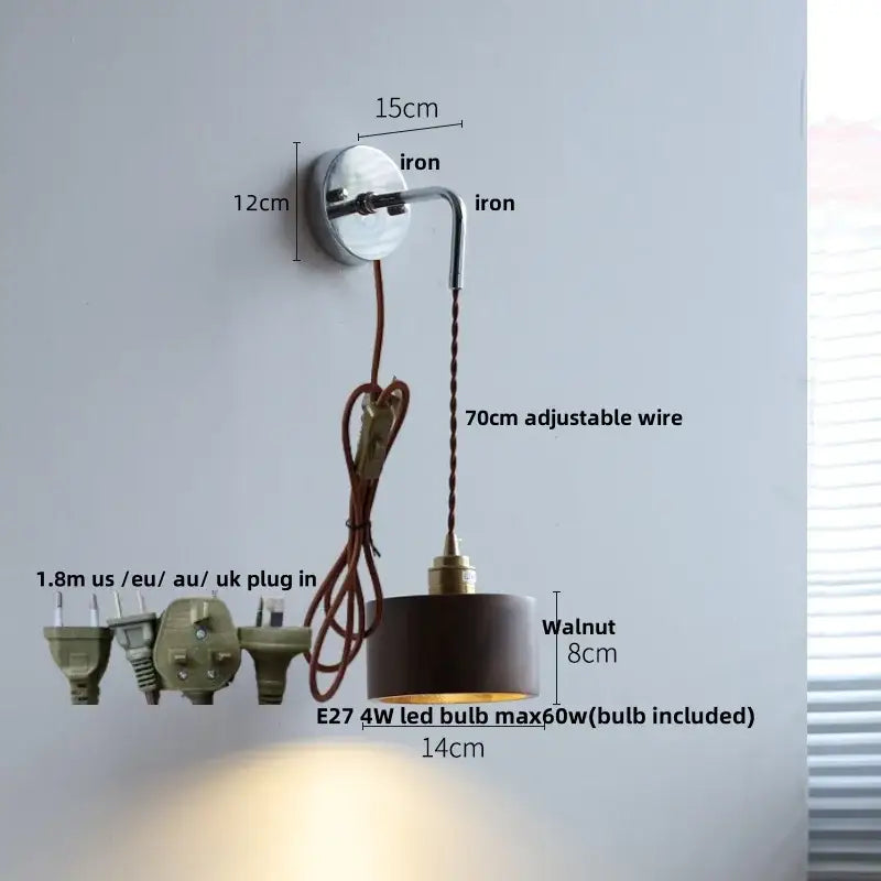 Ash Wood Wall Light
